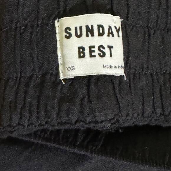 Aritzia Sunday Best Drawstring Waist Jogger Pants Elastic Cuffs XXS Black - Picture 5 of 8